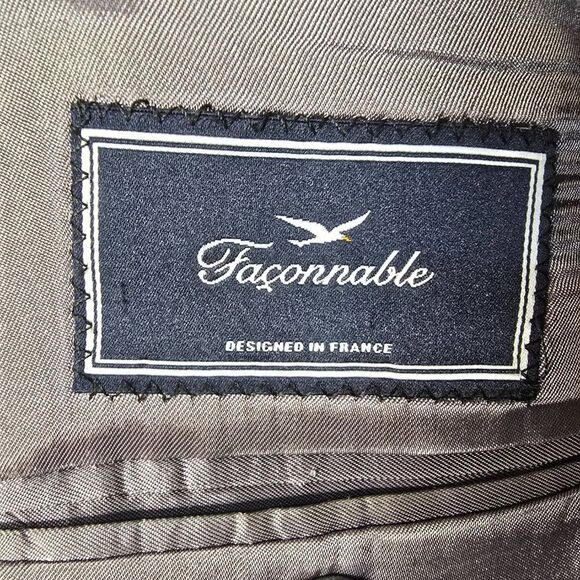 Faconnable Gray Men's Wool Suit 42R/35R - Picture 4 of 16